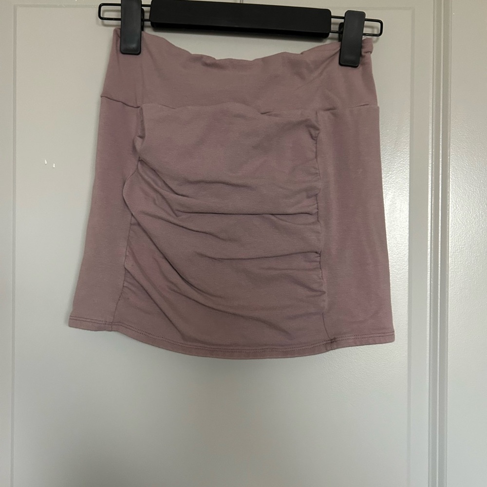 Free People Ruched Mauve Women's Mini Skirt